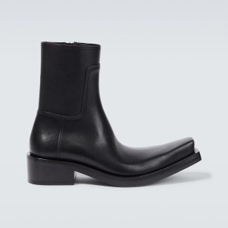 Balenciaga Ankle Boots Santiago aus Leder in Schwarz