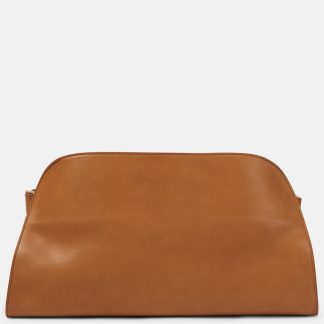 The Row Clutch EW Margaux aus Leder in Braun