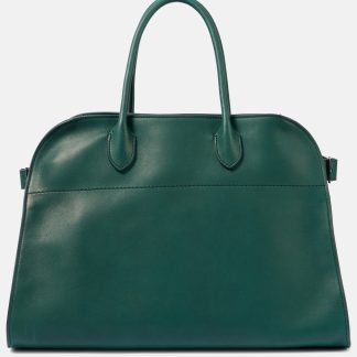 The Row Tote Soft Margaux 15 Medium aus Leder in Grün