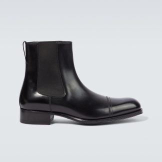 Tom Ford Chelsea Boots aus Leder in Schwarz